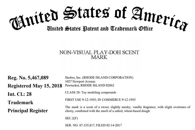 play doh smell trademark play doh smell trademark